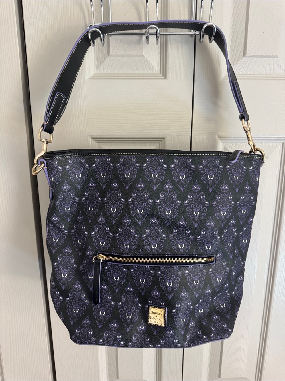 Dooney & Bourke Disney’s Haunted Mansion Purple Patterned Shoulder Bag